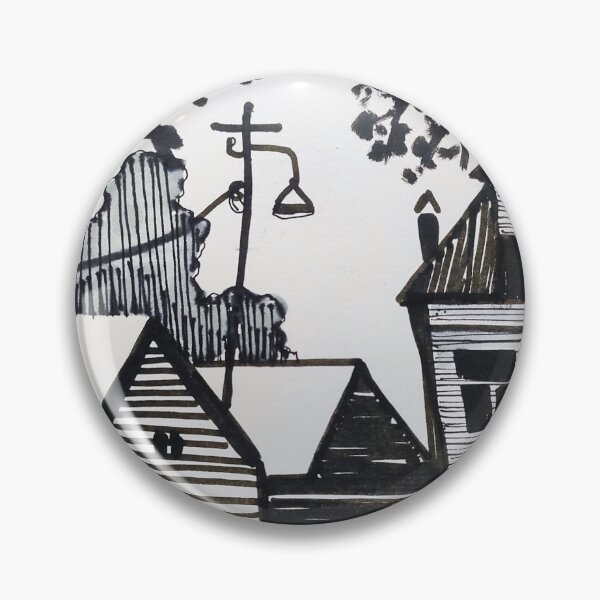 Item preview, Suburban Stillness – Minimalist Black Marker Landscape designed and sold by diptarka07.