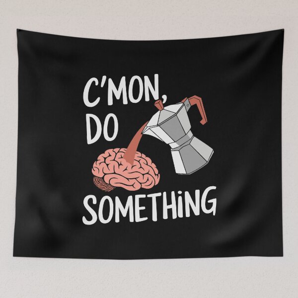 Item preview, Funny Coffee Percolator Brain Fuel Cartoon Caffeine Motivation designed and sold by w1ckerman.