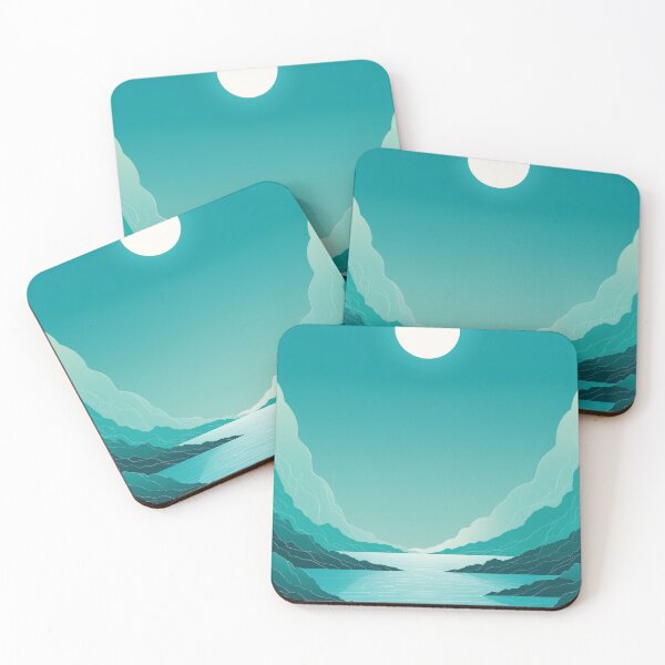 Item preview, Teal Moonlit Lake: A Serene Mountain Valley designed and sold by REPTISLAV.