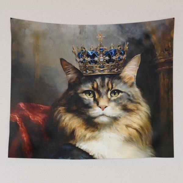 Item preview, Anthropomorphic Victorian Cat Portrait: Princess Cathbeth | Cat Art designed and sold by UnhingedBird.