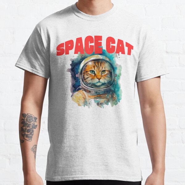 Vista previa del artículo con la obra «Gato espacial», diseñado y vendido por CraftSmartAIA.