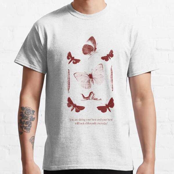 Item preview, Vintage Butterfly Evolution – Inspirational Quote – Dark Red designed and sold by Merchbyselma.