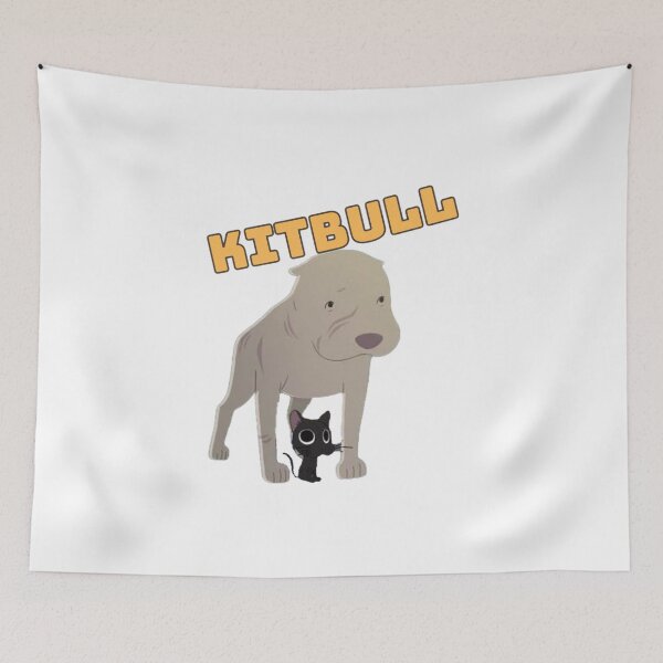 Item preview, Kitbull, gato, perro, Pitbull, animal, pixar, dibujos animados designed and sold by B-M-Store.
