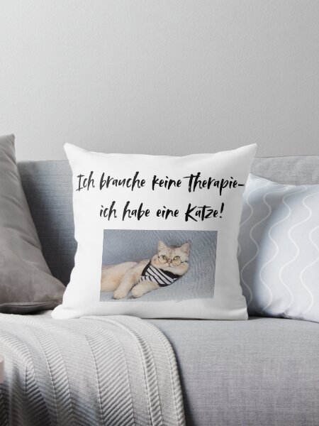 Artikel-Vorschau von Ich brauche keine Therapie- ich habe eine Katze, designt und verkauft von LazyCatDesigns1.