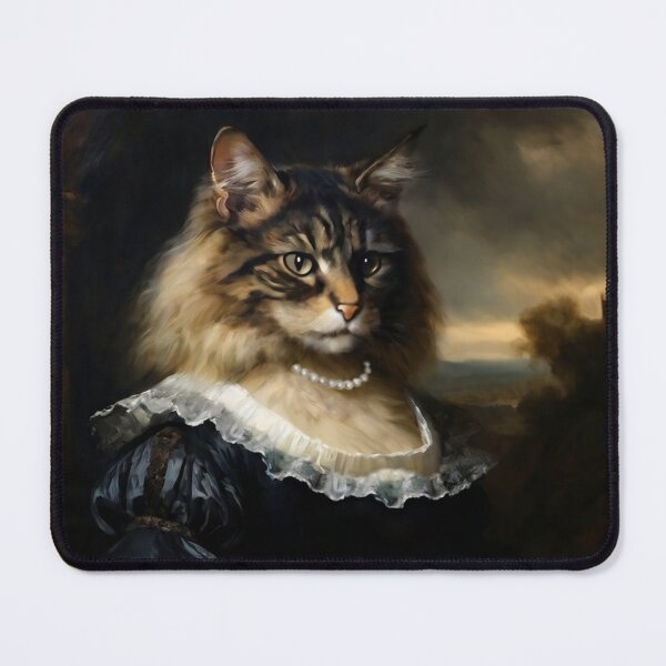 Item preview, Anthropomorphic Victorian Cat Portrait: Lady Meowlisa | Cat Art designed and sold by UnhingedBird.