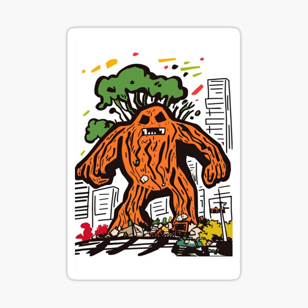 Item preview, Mythical tree monster devastates modern world designed and sold by Piotrek0001.
