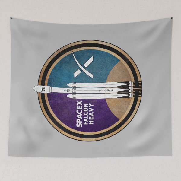 Item preview, SpaceX Falcon Heavy Badge (White Rocket) designed and sold by BGALAXY.