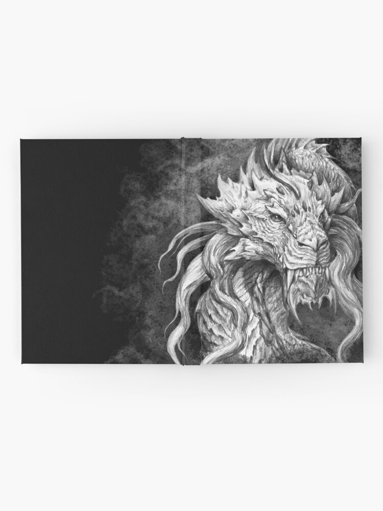 Dark Side Japanese Dragon portrait, Graphite Pencil art Tote Bag by  tanyartwork