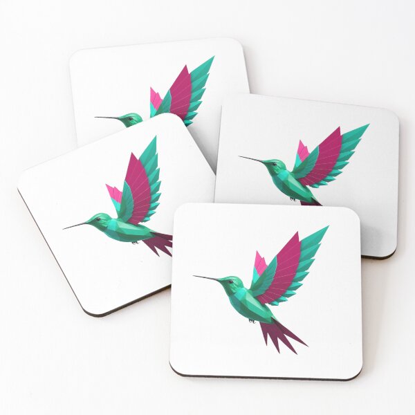 Item preview, Vibrant Low Poly Hummingbird designed and sold by Snicker-Designs.