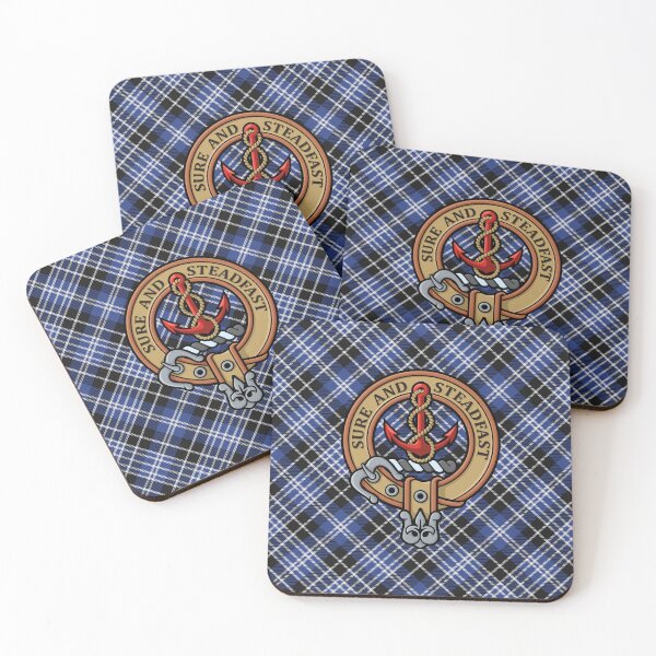 Item preview, Clan Clark Crest over Modern Tartan designed and sold by sifis.