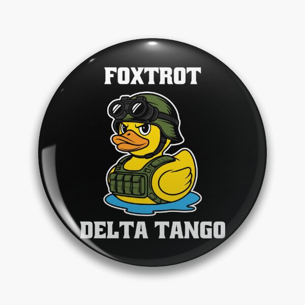 Item preview, Foxtrot Delta Tango Funny Duck Military Meme FDT designed and sold by Designer-Girl.