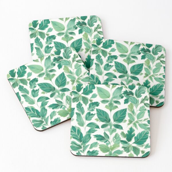 Item preview, Lush Green Foliage Pattern, Tropical Leaf Print, Minimalist Botanical Home Decor designed and sold by Kintsugi99.