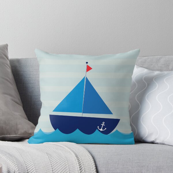 Item preview, nautical Blue Boat designed and sold by Tonika Carter.