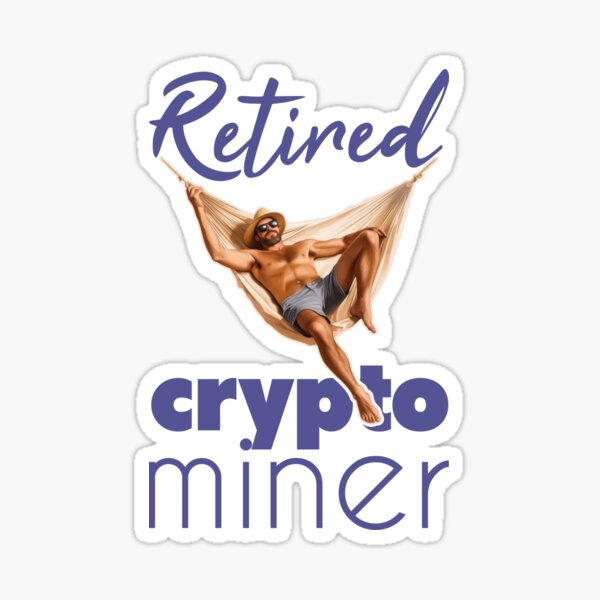 Item preview, Retired Crypto Miner Floating In A Golden Hammock designed and sold by SplashTastic.
