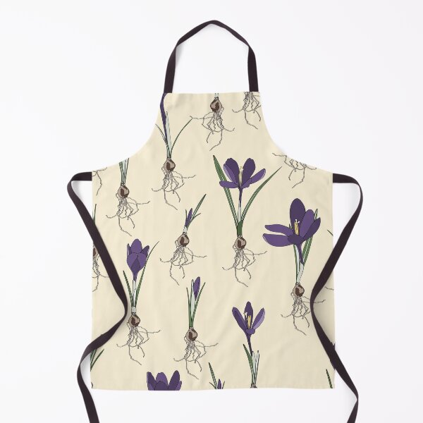 Item preview, Crocus pattern. Saffron field. Seamless pattern with purple crocuses and bulbs. designed and sold by MatyKotiv.