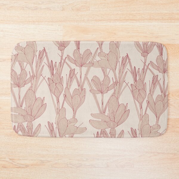 Item preview, Crocus flowers seamless background. Seamless pattern with purple crocuses. Saffron field.  designed and sold by MatyKotiv.
