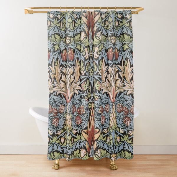 Arts and Crafts Movement. Snakeshead printed textile. William Morris. 1876. Shower Curtain