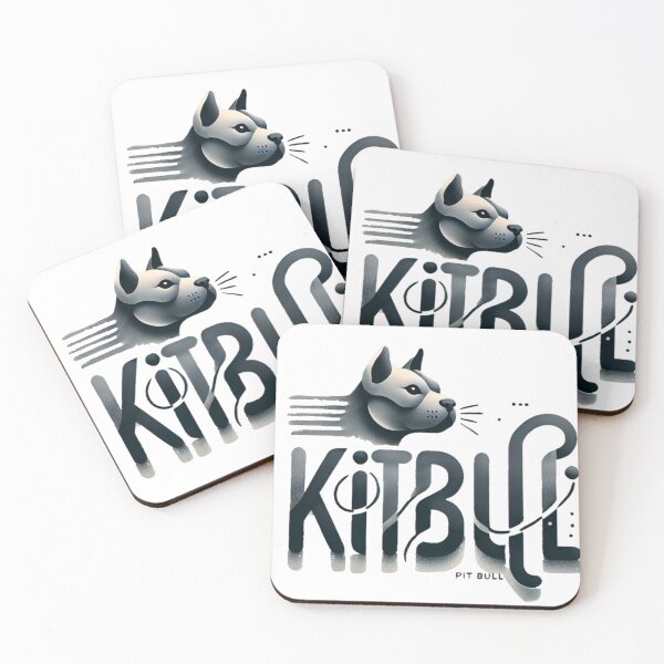 Artikelvorschau, Kitbull, Katze, Hund, Pitbull, Tier, Pixar, Cartoon entworfen und verkauft von B-M-Store.