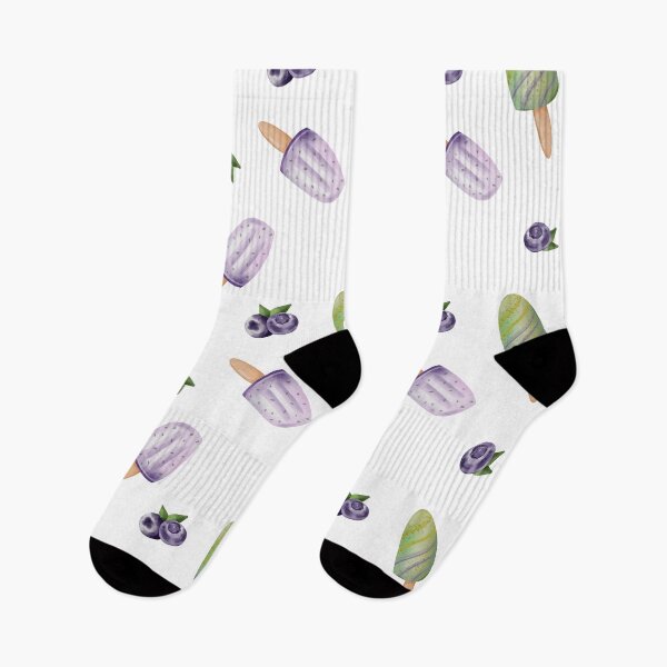 Item preview, Seamless pattern with watercolor blueberry and kiwi popsicles on a white background, perfect for summer designs and textiles designed and sold by ArtPetrenko90.