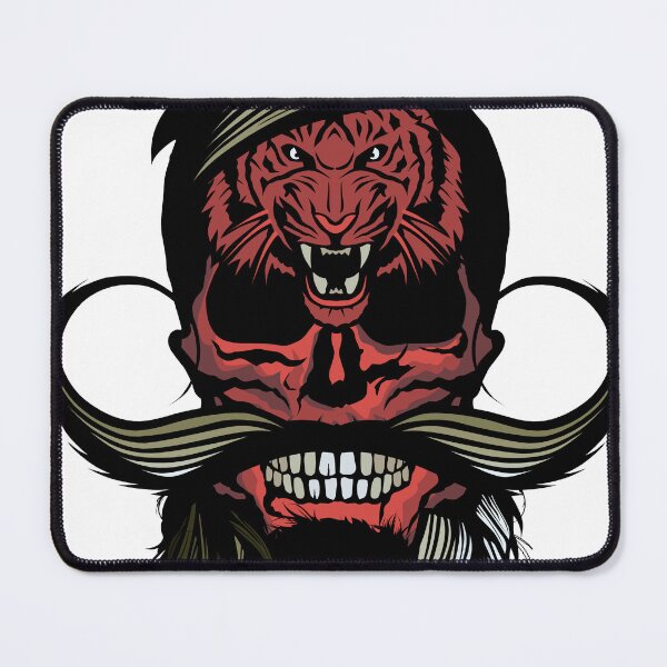 Item preview, skull hipster tiger bearded skull mustache beard mustached fantasy designed and sold by Achille3777.