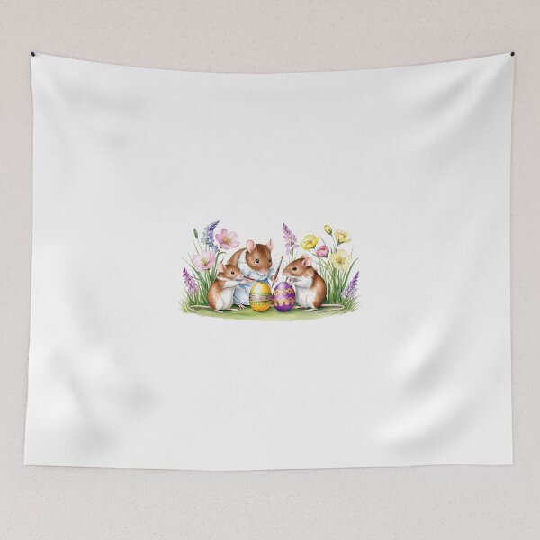 Item preview, Mice Decorating Easter Eggs designed and sold by StormArte.