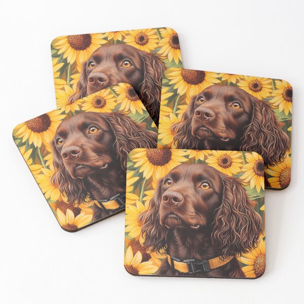 Item preview, Boykin Spaniel in Sunflower Field designed and sold by PetsArt.