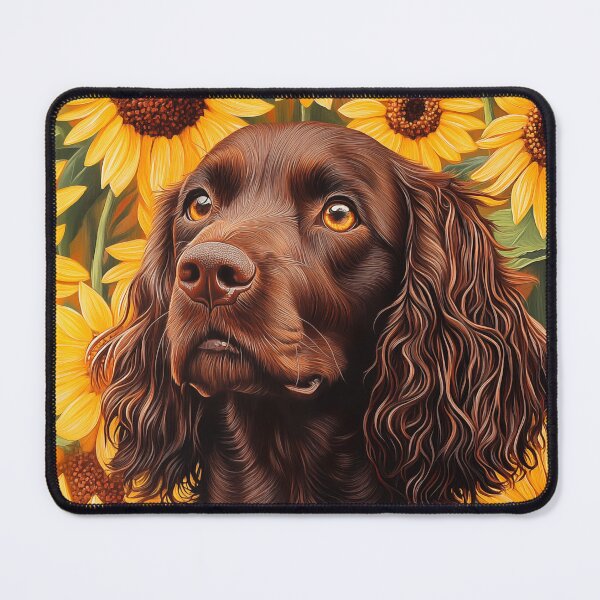 Item preview, Boykin Spaniel in Sunflower Field designed and sold by PetsArt.