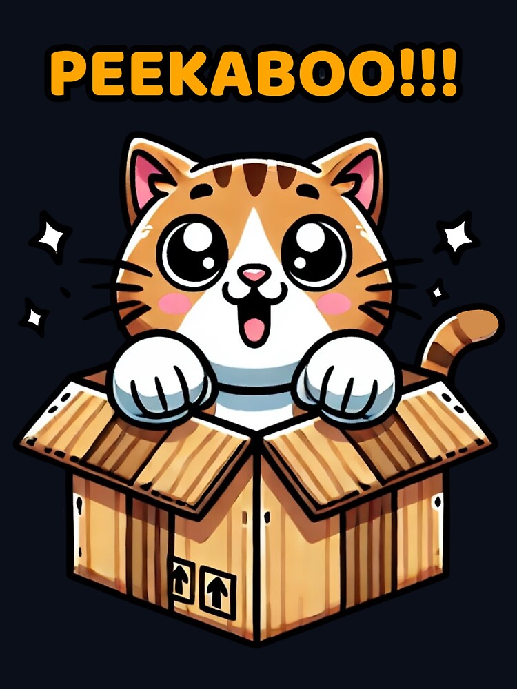 Peekaboo Kitty in a Box – Cute Cartoon Cat Design
