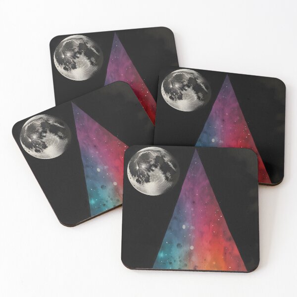 Item preview, Lunar Prism, Watercolor Space Lovers, Abstract Galaxy Modern Art, Vibrant Rainbow Reflection designed and sold by Kintsugi99.