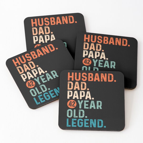 Item preview, Husband Dad vintage 42th Birthday or Father’s Day old t-shirt design. designed and sold by MdAiubali.