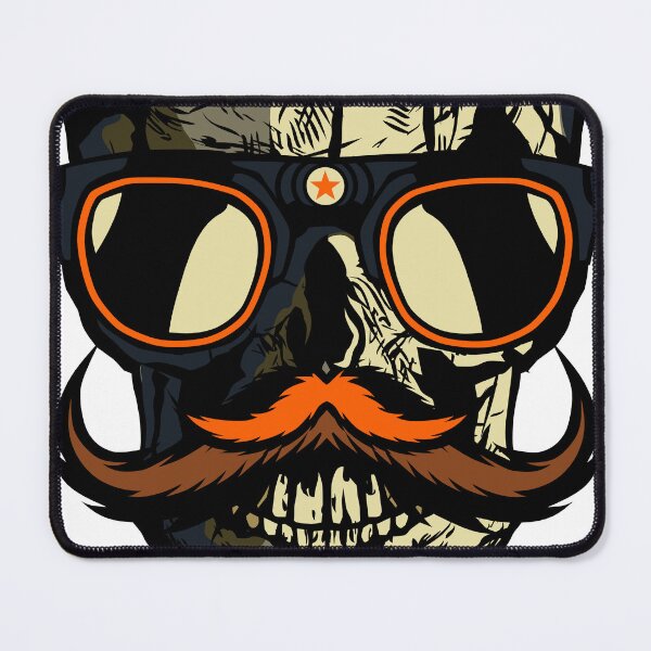 Item preview, skull sunglasses skull hipster mustache mustache designed and sold by Achille3777.