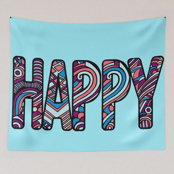 Item preview, Intricate word Happy designed and sold by SpectrumShine.
