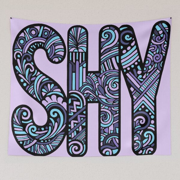 Item preview, Intricate word Shy designed and sold by SpectrumShine.