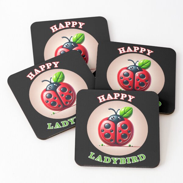 Item preview, Happy Ladybird Bug Red Apple Spring designed and sold by Maggie Mustard.
