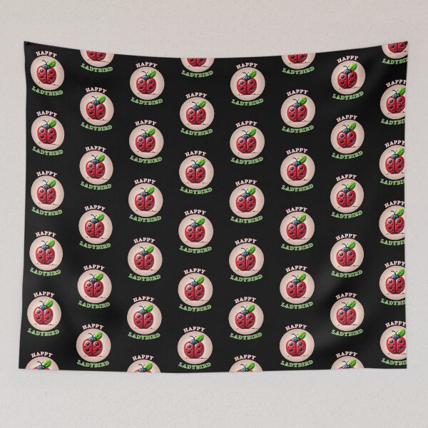 Item preview, Happy Ladybird Bug Red Apple Spring designed and sold by Maggie Mustard.