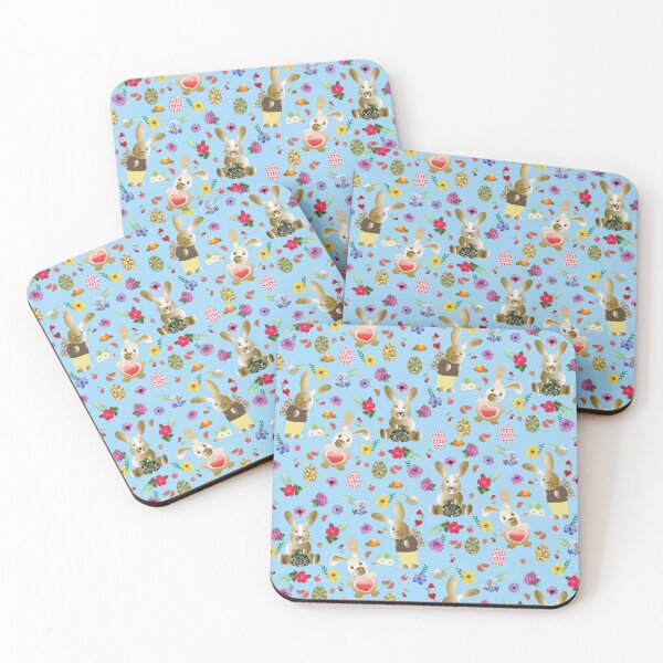 Item preview, Happy Easter! All-over print with happy Easter bunnies! designed and sold by www.superclo3d.com   www.kuhldesign.eu.