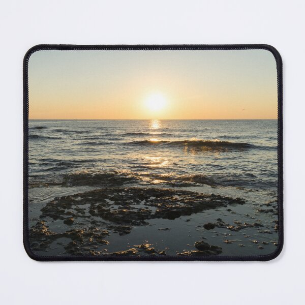 Item preview, Low Tide Sunset with Gentle Sunlit Waves designed and sold by Georgia Mizuleva.