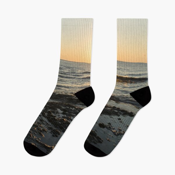 Item preview, Low Tide Sunset with Gentle Sunlit Waves designed and sold by Georgia Mizuleva.