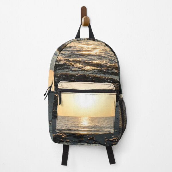 Item preview, Low Tide Sunset with Gentle Sunlit Waves designed and sold by Georgia Mizuleva.