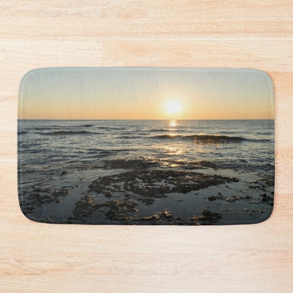 Item preview, Low Tide Sunset with Gentle Sunlit Waves designed and sold by Georgia Mizuleva.