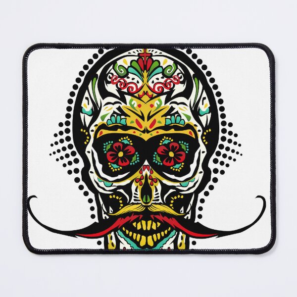 Item preview, Mexican skull hipster skull mustache fancy design designed and sold by Achille3777.