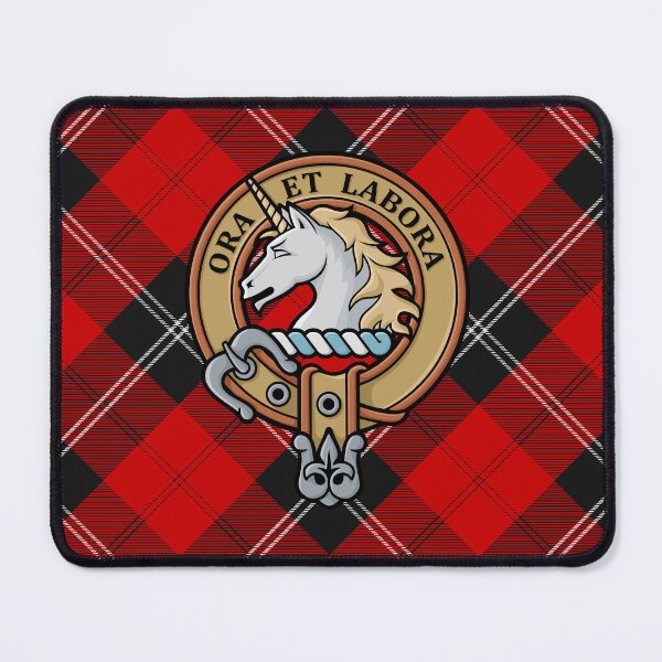 Item preview, Clan Ramsay Crest over Red Tartan designed and sold by sifis.