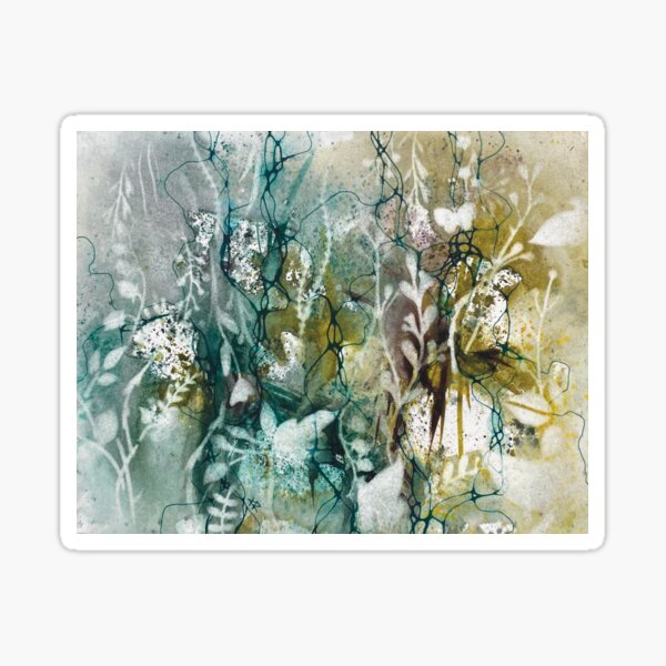 Vista previa del artículo con la obra «Acuarela abstracta con motivos florales, original de Krista Robertson», diseñado y vendido por Krista Robertson.