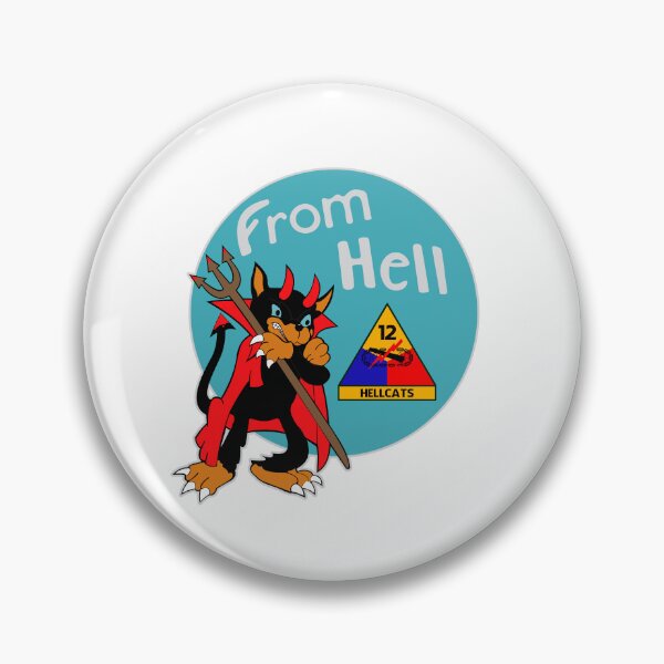 Item preview, US Army - From Hell - 12th Armored Division Emblem designed and sold by pzd501.