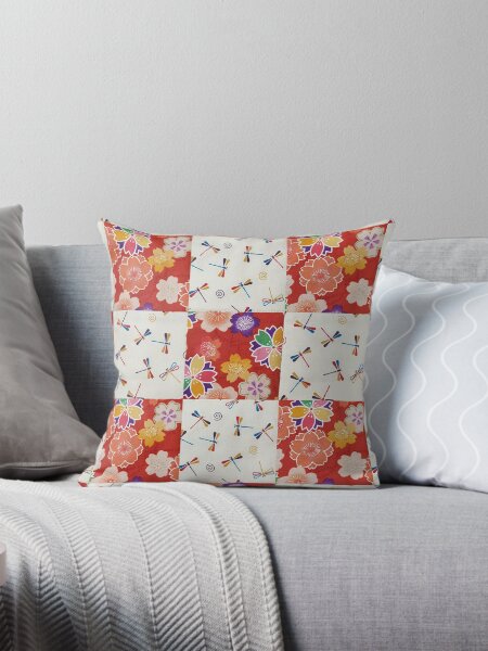 Vista previa del artículo con la obra «Flores japonesas y libélulas», diseñado y vendido por Miss Sherry's Home.