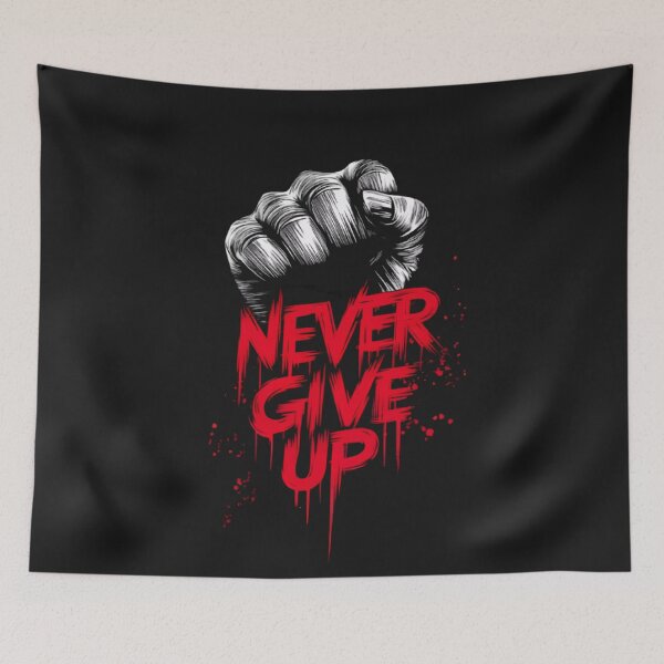 Item preview, Never Give Up! designed and sold by BugiDesignArt.