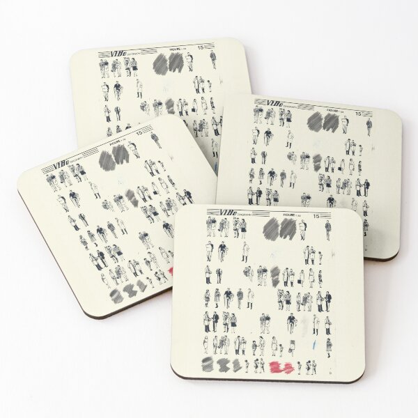Item preview, Vintage VIBO Diagraph Transfer Sheet – Mid-Century Architectural Figures designed and sold by ChickenFund.