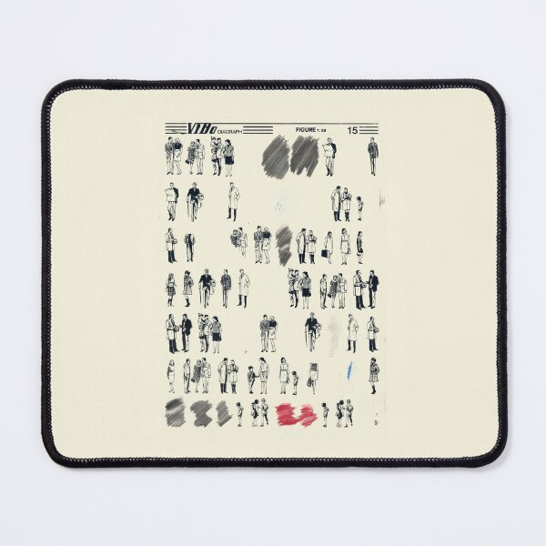 Item preview, Vintage VIBO Diagraph Transfer Sheet – Mid-Century Architectural Figures designed and sold by ChickenFund.