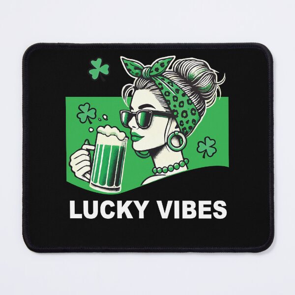 Item preview, St. Patrick's Day Lucky Vibes Kleeblatt designed and sold by LuminOrb.