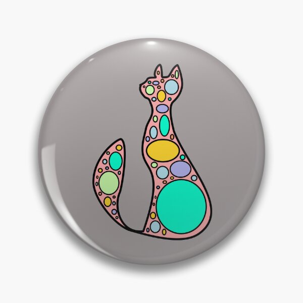 Item preview, cat with circles designed and sold by Kristina Gau.